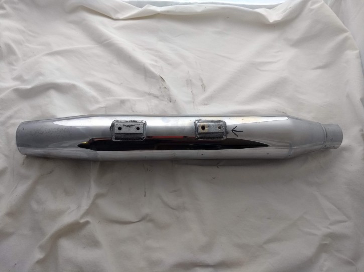 65071-98 Auspufftopf chrom, vorne 65071-98 Auspufftopf chrom, vorne