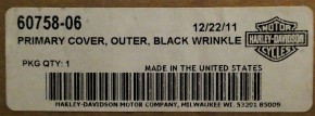 60758-06 Primärdeckel Black Wrinkle